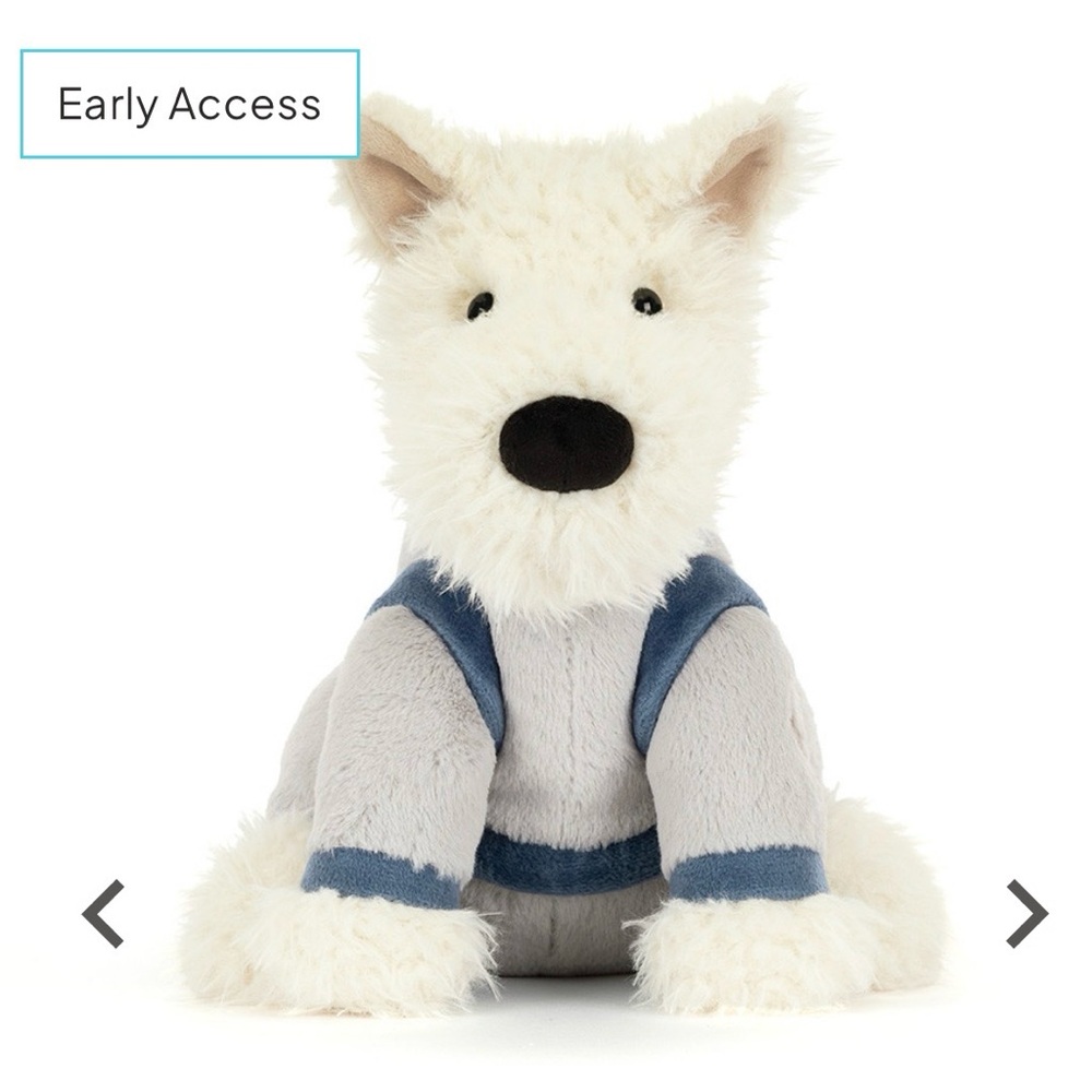 Jellycat Monroe Scottie Dog with Space Suit, Rare. Collectible. BNWT & dust bag